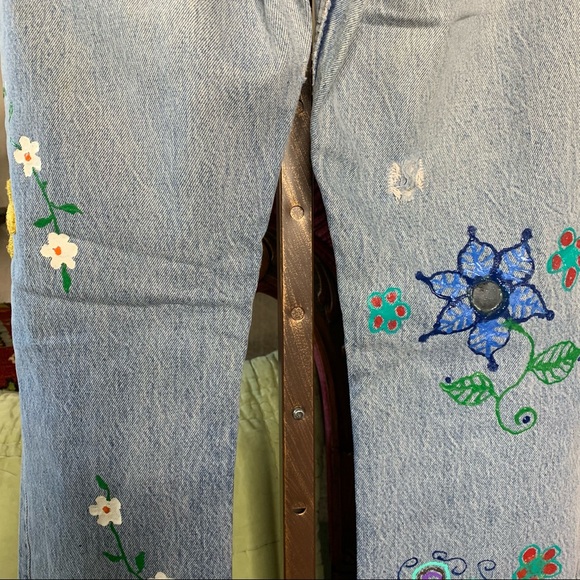 80s Levi’s 501’s Thrashed/Embellished - Picture 4 of 14